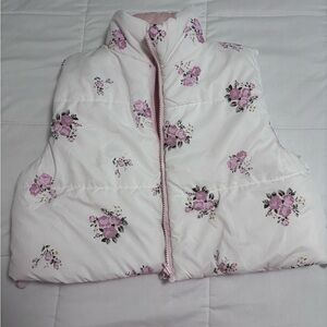 Floral Reversible Puffer Vest